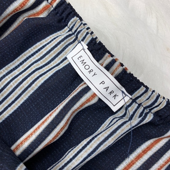 Emory Park Strapless Striped Ruffle Jumpsuit - Picture 2 of 4